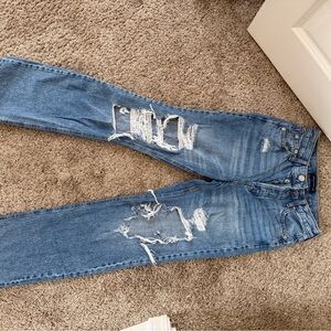 Aeropostale Light Blue Distressed 90’s Baggy Jeans